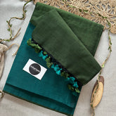 Indupriyaa Mehndi Rama Handloom Khadi Cotton Saree
